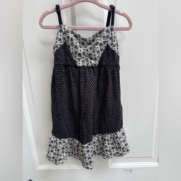 Roxy Teenie Wahine 3T Girls Black White Spaghetti Strap Casual Sleeveless Dress - Picture 1 of 6